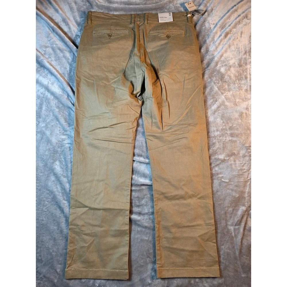 Savannah Everyday Chino Pants Mens 36x32 Khaki Regular Fit Stretch Trousers NWT‎